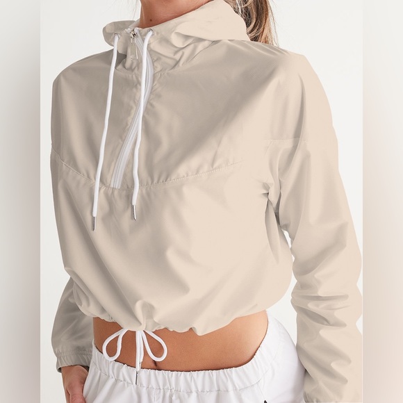 Breezey Oversized Windbreaker Cropped Jacket Yoga Bitch NWT - Picture 5 of 8